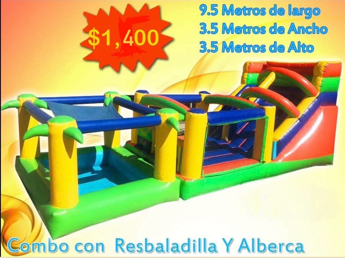 Brincolin Con Resbaladilla Y Alberca
