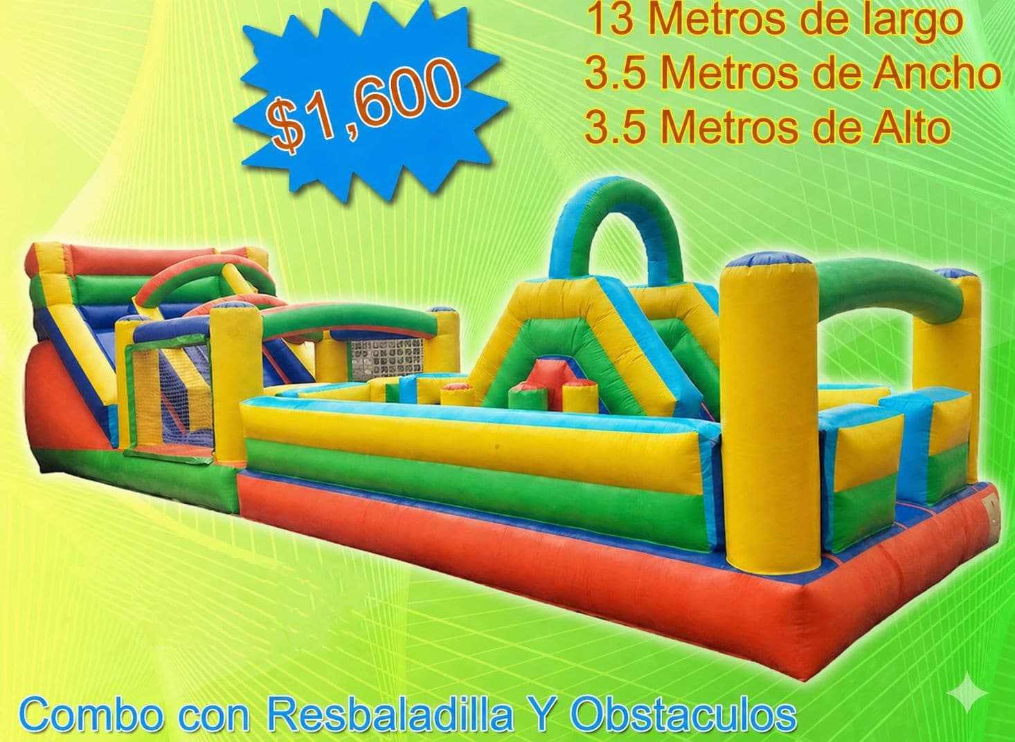 Combo Resbaladilla con Obstáculos